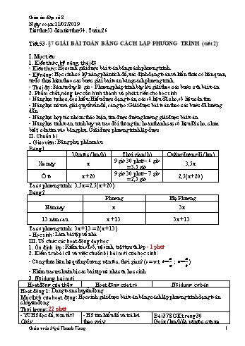 Giáo án Đại số Lớp 8 - Tuần 26 - Năm học 2018-2019 - Ngô Thanh Tùng