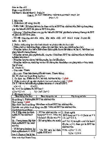 Giáo án Đại số Lớp 8 - Tuần 30 - Năm học 2018-2019 - Ngô Thanh Tùng