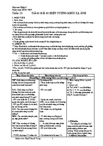 Giáo án Vật lí Lớp 9 - Tuần 23 - Năm học 2018-2019 - Ngô Thanh Tùng