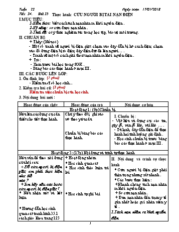 Giáo án Công nghệ Lớp 8 - Tuần 23 - Năm học 2017-2018 - Trường THCS Ngô Quang Nhã