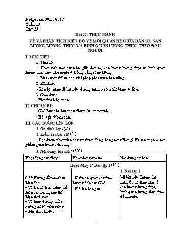 Giáo án Địa lí Lớp 9 - Tuần 13 - Năm học 2017-2018 - Trường THCS Ngô Quang Nhã