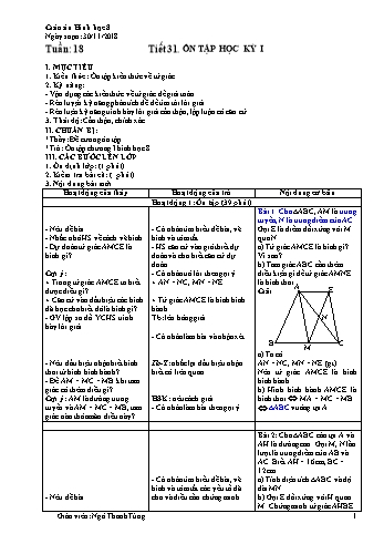 Giáo án Hình học Lớp 8 - Tuần 18 - Năm học 2018-2019 - Ngô Thanh Tùng