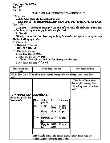 Giáo án Lịch sử Lớp 7 - Tuần 17 - Năm học 2018-2019 - Trường THCS Ngô Quang Nhã