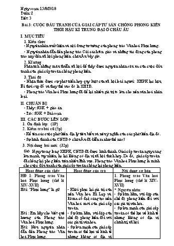 Giáo án Lịch sử Lớp 7 - Tuần 2 - Năm học 2018-2019 - Trường THCS Ngô Quang Nhã
