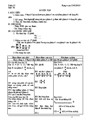 Giáo án Toán Lớp 6 - Tuần 25 - Năm học 2018-2019 - Trường THCS Ngô Quang Nhã