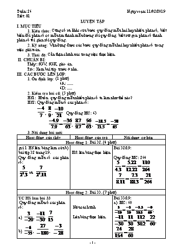 Giáo án Toán Lớp 6 - Tuần 26 - Năm học 2018-2019 - Trường THCS Ngô Quang Nhã