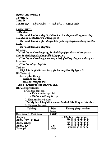 Giáo án Thể dục Lớp 7 - Tuần 24 - Năm học 2017-2018 - Trường THCS Ngô Quang Nhã