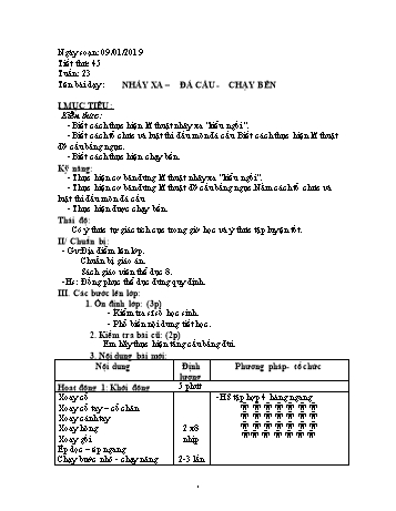 Giáo án Thể dục Lớp 8 - Tuần 23 - Năm học 2018-2019 - Trường THCS Ngô Quang Nhã