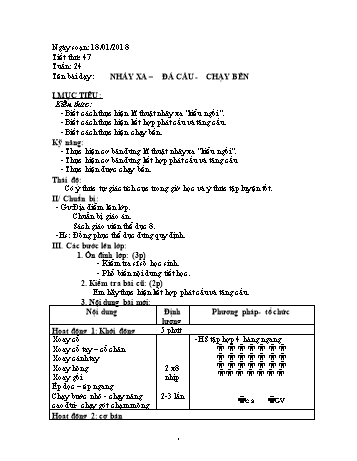 Giáo án Thể dục Lớp 8 - Tuần 24 - Năm học 2017-2018 - Trường THCS Ngô Quang Nhã