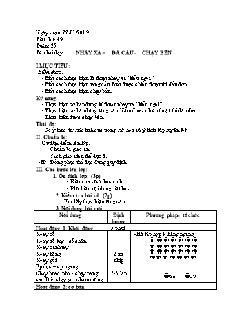 Giáo án Thể dục Lớp 8 - Tuần 25 - Năm học 2018-2019 - Trường THCS Ngô Quang Nhã