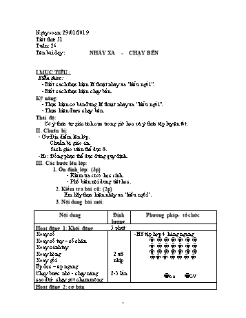Giáo án Thể dục Lớp 8 - Tuần 26 - Năm học 2018-2019 - Trường THCS Ngô Quang Nhã