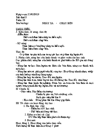 Giáo án Thể dục Lớp 8 - Tuần 28 - Năm học 2018-2019 - Trường THCS Ngô Quang Nhã