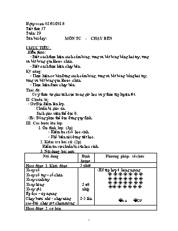 Giáo án Thể dục Lớp 8 - Tuần 29 - Năm học 2017-2018 - Trường THCS Ngô Quang Nhã