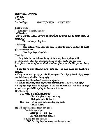Giáo án Thể dục Lớp 8 - Tuần 30 - Năm học 2018-2019 - Trường THCS Ngô Quang Nhã