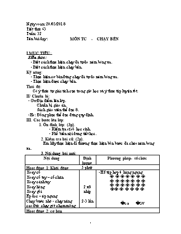 Giáo án Thể dục Lớp 8 - Tuần 32 - Năm học 2017-2018 - Trường THCS Ngô Quang Nhã