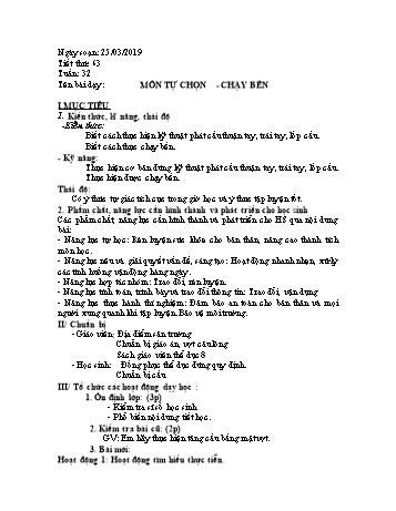 Giáo án Thể dục Lớp 8 - Tuần 32 - Năm học 2018-2019 - Trường THCS Ngô Quang Nhã