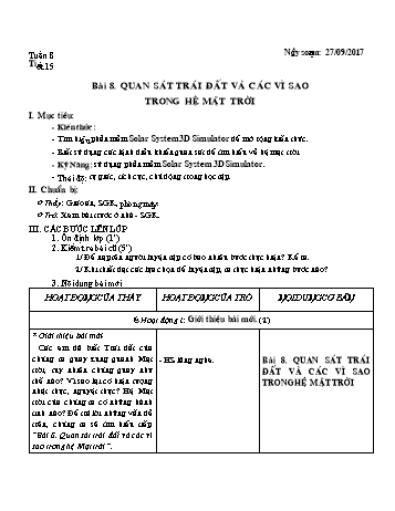 Giáo án Tin học Lớp 6 - Tuần 8 - Năm học 2017-2018 - Trường THCS Ngô Quang Nhã