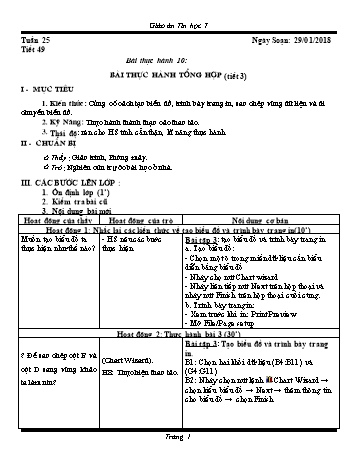Giáo án Tin học Lớp 7 - Tuần 25 - Năm học 2017-2018 - Trường THCS Ngô Quang Nhã