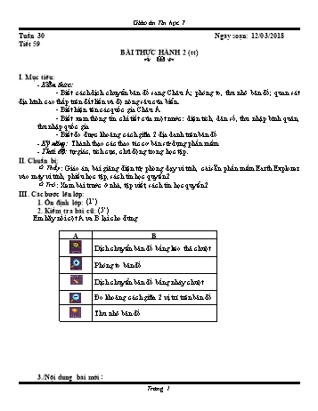 Giáo án Tin học Lớp 7 - Tuần 30 - Năm học 2017-2018 - Trường THCS Ngô Quang Nhã