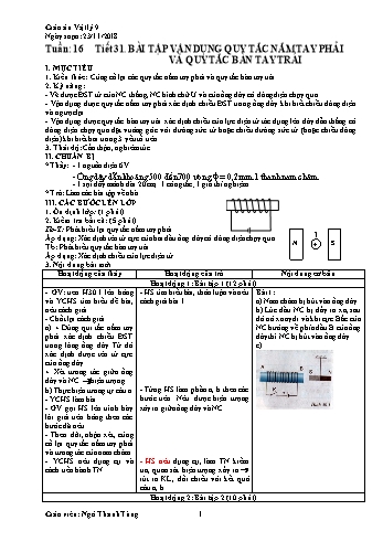 Giáo án Vật lí Lớp 9 - Tuần 16 - Năm học 2018-2019 - Ngô Thanh Tùng