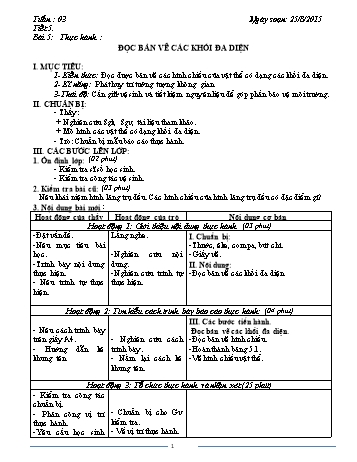 Giáo án Công nghệ Lớp 8 - Tuần 3 - Trường THCS Ngô Quang Nhã