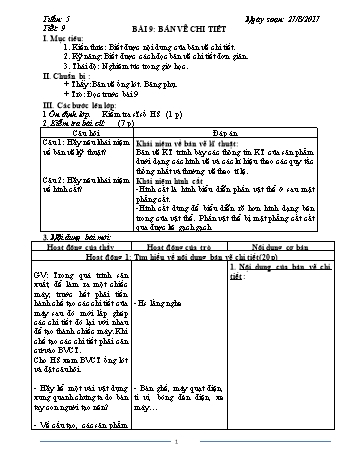 Giáo án Công nghệ Lớp 8 - Tuần 5 - Năm học 2017-2018 - Trường THCS Ngô Quang Nhã
