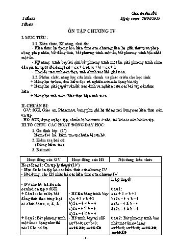 Giáo án Đại số Lớp 8 - Tuần 32 - Năm học 2018-2019 - Trường THCS Ngô Quang Nhã
