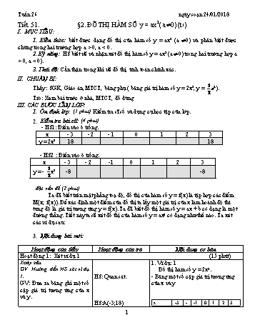 Giáo án Đại số Lớp 9 - Tuần 26 - Năm học 2017-2018 - Trường THCS Ngô Quang Nhã