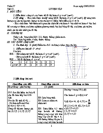 Giáo án Đại số Lớp 9 - Tuần 27 - Năm học 2017-2018 - Trường THCS Ngô Quang Nhã