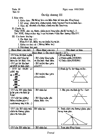 Giáo án Hình học Lớp 8 - Tuần 30 - Năm học 2017-2018 - Trường THCS Ngô Quang Nhã