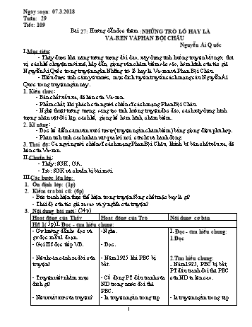 Giáo án Ngữ văn 7 - Tuần 29 - Năm học 2017-2018 - Trường THCS Ngô Quang Nhã