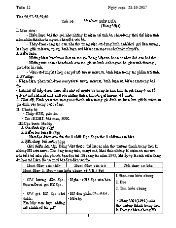 Giáo án Ngữ văn 9 - Tuần 12 - Năm học 2017-2018 - Trường THCS Ngô Quang Nhã
