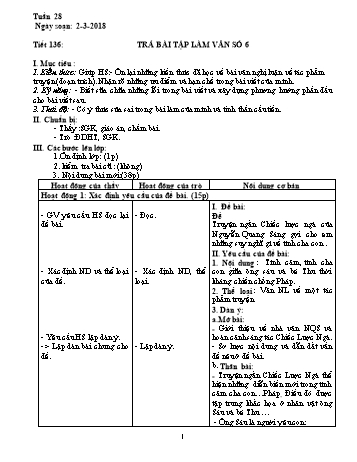 Giáo án Ngữ văn 9 - Tuần 28 - Năm học 2017-2018 - Trường THCS Ngô Quang Nhã