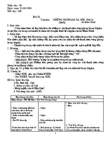 Giáo án Ngữ văn 9 - Tuần 30 - Năm học 2017-2018 - Trường THCS Ngô Quang Nhã