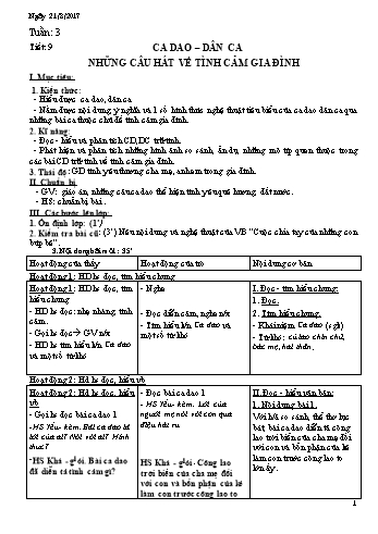 Giáo án Ngữ văn Khối 7 - Tuần 3 - Năm học 2017-2018 - Trường THCS Ngô Quang Nhã