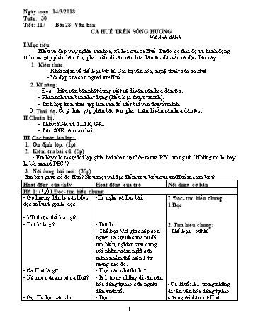 Giáo án Ngữ văn Khối 7 - Tuần 30 - Năm học 2017-2018 - Trường THCS Ngô Quang Nhã
