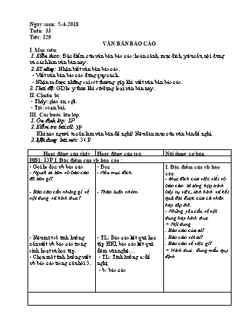 Giáo án Ngữ văn Khối 7 - Tuần 33 - Năm học 2017-2018 - Trường THCS Ngô Quang Nhã