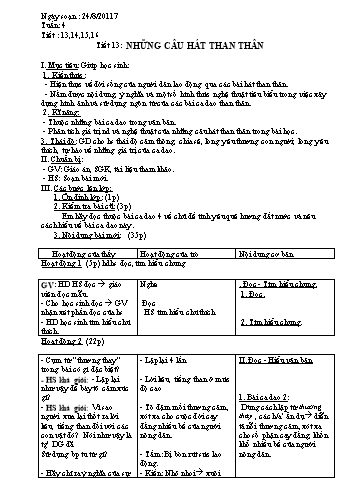 Giáo án Ngữ văn Khối 7 - Tuần 4 - Năm học 2017-2018 - Trường THCS Ngô Quang Nhã