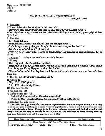 Giáo án Ngữ văn Khối 8 - Tuần 25 - Năm học 2017-2018 - Trường THCS Ngô Quang Nhã