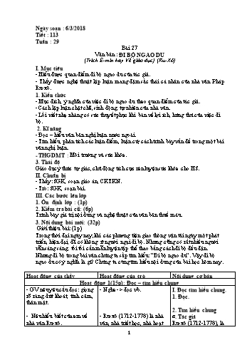 Giáo án Ngữ văn Khối 8 - Tuần 29 - Năm học 2017-2018 - Trường THCS Ngô Quang Nhã