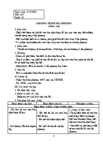 Giáo án Ngữ văn Khối 8 - Tuần 32 - Năm học 2017-2018 - Trường THCS Ngô Quang Nhã