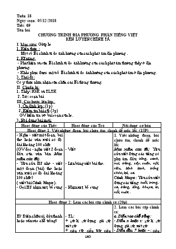 Giáo án Ngữ văn Lớp 7 - Tuần 18 - Năm học 2018-2019 - Trường THCS Ngô Quang Nhã