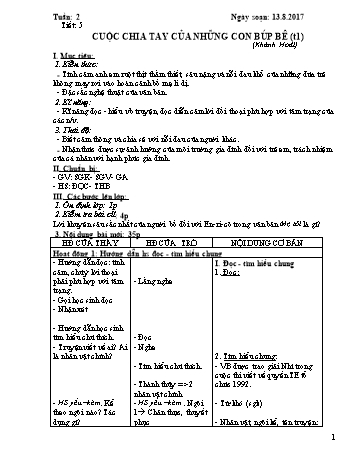 Giáo án Ngữ văn Lớp 7 - Tuần 2 - Năm học 2017-2018 - Trường THCS Ngô Quang Nhã