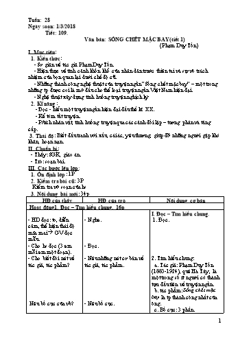 Giáo án Ngữ văn Lớp 7 - Tuần 28 - Năm học 2017-2018 - Trường THCS Ngô Quang Nhã