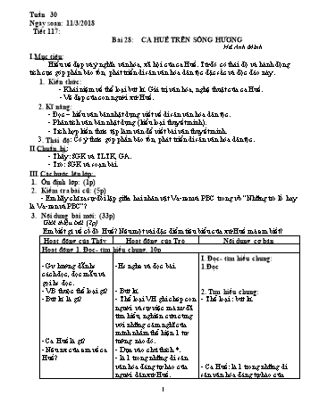 Giáo án Ngữ văn Lớp 7 - Tuần 30 - Năm học 2017-2018 - Trường THCS Ngô Quang Nhã