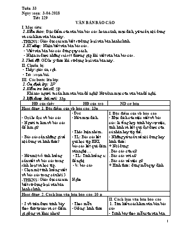Giáo án Ngữ văn Lớp 7 - Tuần 33 - Năm học 2017-2018 - Trường THCS Ngô Quang Nhã