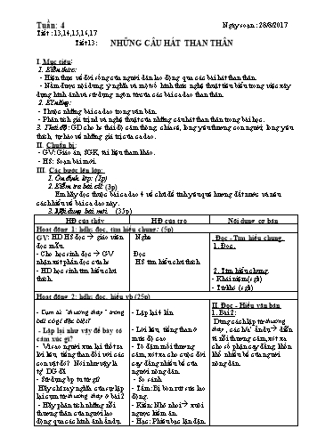 Giáo án Ngữ văn Lớp 7 - Tuần 4 - Năm học 2017-2018 - Trường THCS Ngô Quang Nhã