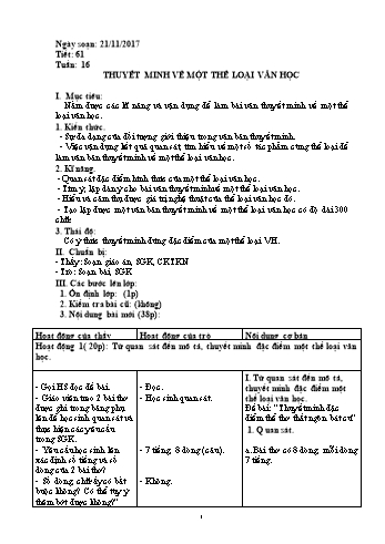 Giáo án Ngữ văn Lớp 8 - Tuần 16 - Năm học 2017-2018 - Trường THCS Ngô Quang Nhã