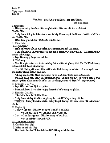 Giáo án Ngữ văn Lớp 8 - Tuần 23 - Năm học 2018-2019 - Trường THCS Ngô Quang Nhã