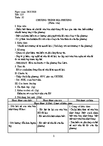 Giáo án Ngữ văn Lớp 8 - Tuần 32 - Năm học 2017-2018 - Trường THCS Ngô Quang Nhã